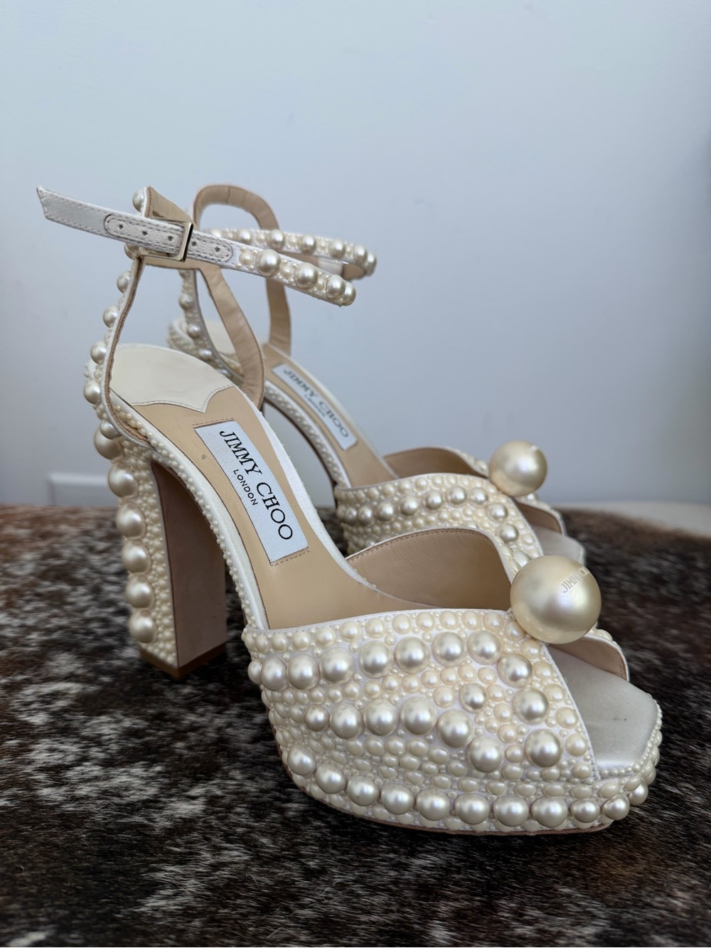 Jimmy Choo Sacaria 120 Platform Heels (37) - Picture 7 of 11